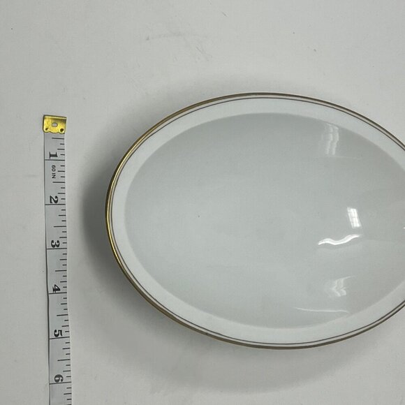 Royal Innsbruck Vienna china serving dish small white gold Czechoslovakia - Picture 7 of 8